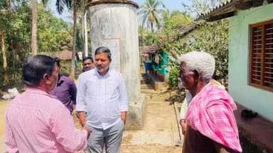 ಸಕಲೇಶಪುರ: ಹೆದ್ದುರ್ಗ ಗ್ರಾಮದ ಹಿರಿಯ ಮುಖಂಡ ಭದ್ರಯ್ಯ ಅವರ ನಿವಾಸಕ್ಕೆ ಶಾಸಕ ಸಿಮೆಂಟ್ ಮಂಜು ಭೇಟಿ