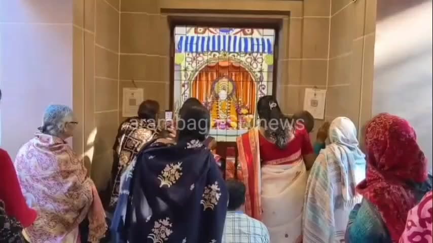 আরামবাগ: ঠাকুর রামকৃষ্ণ দেবের ১৯১তম জন্মতিথি উপলক্ষে হাজার হাজার ভক্ত সমাগম কামারপুকুর মঠ ও মিশনে