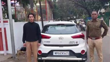 बैरसिया: चार इमली की सड़क पर कार की छत पर स्टंट करने वाला श्रेष्ठ परमार गिरफ्तार