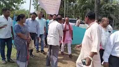 ছয়গাঁও: ছয়গাঁৱৰ ধোৱাৰগাঁও শিৱ মন্দিৰত ৰান্ধনী ঘৰৰ আধাৰশিলা স্থাপন।