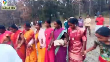 बाहा बोंगा। सरहुल परब। ग्राम डाकासाडम में बाहा परब को धुमधाम से मनाया गया