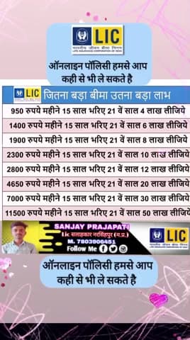 lic शानदार प्लान🔥 
Narsinghpur के किसी भी गांव से करने के लिए संपर्क करें 📞7803906451 #lic #lice #license
