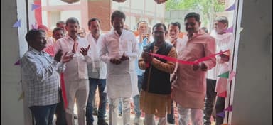 अन्नपूर्णा भवन व प्रेणाशाप भवन का निर्माण घोरावल विधायक ने पिता काटकर किये उद्घाटन