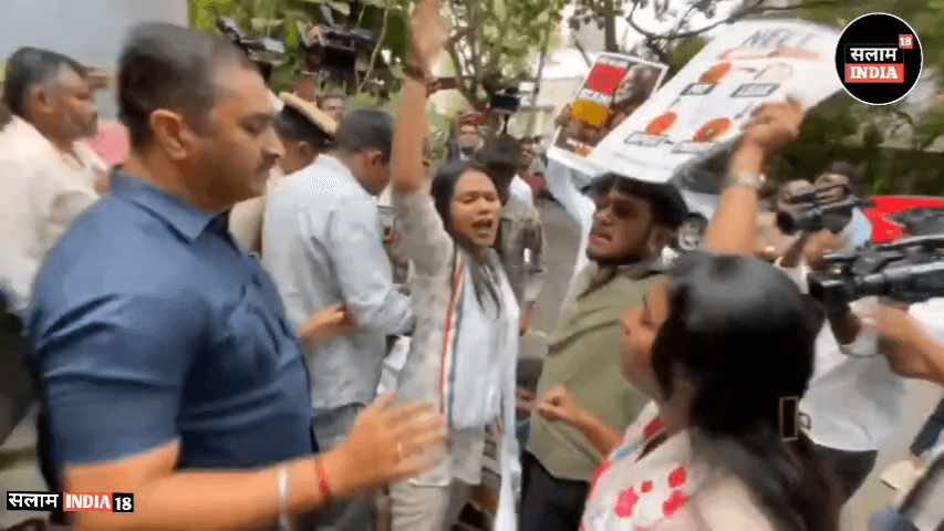 Neet पेपर लिक होने पर शिक्षा मंत्री के घर पर छात्रों ने किया प्रदर्शन #salamindia18 #shortvideo #neetpaper #paperlick