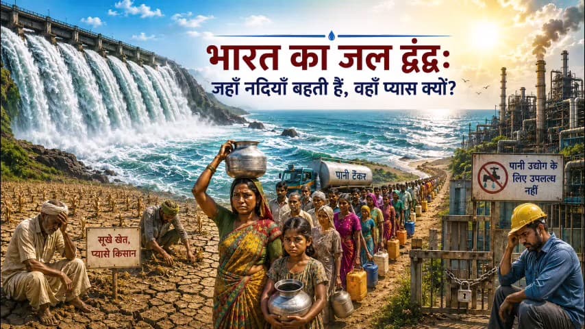 भारत का जल द्वंद्व: जहाँ नदियाँ बहती हैं, वहाँ प्यास क्यों? 

#india #watermanagement #watercrisis
