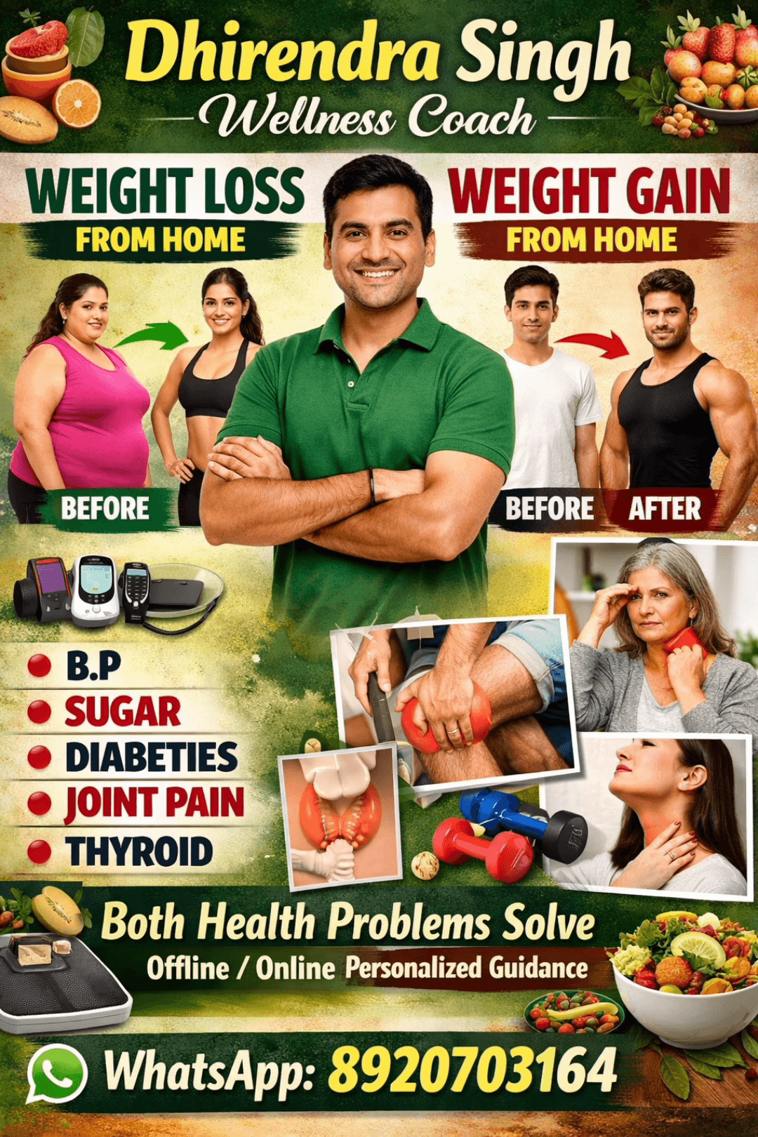 #WeightLoss #WeightGain #FromHome #WellnessCoach #DhirendraSingh #FitnessJourney #HealthyLifestyle #HomeWorkout #fitness