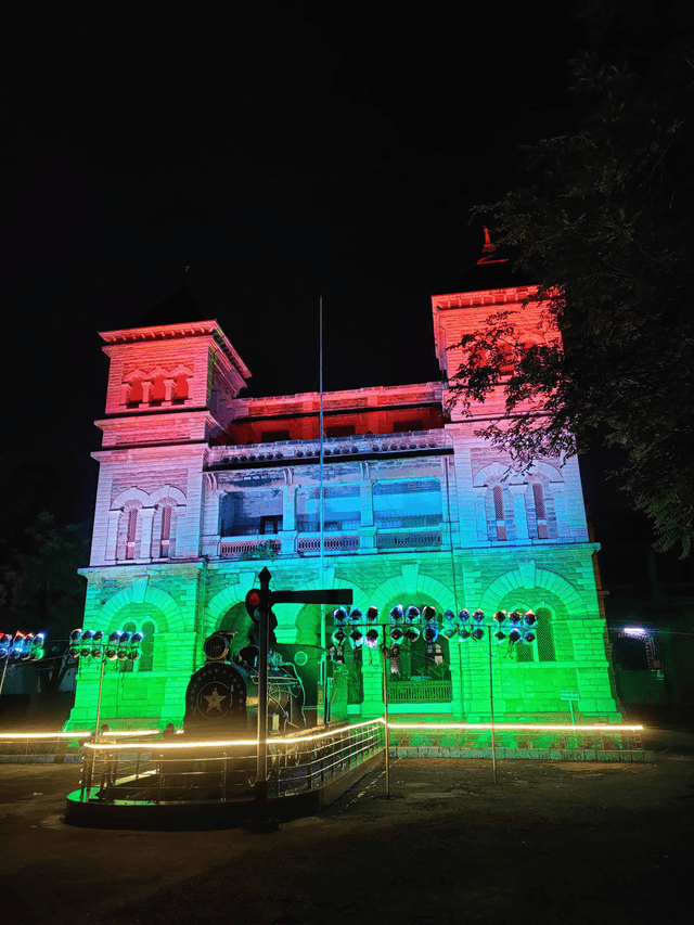 DRM Office in Ajmer, Rajasthan glows in patriotic colours in honour of  <nis:link nis:type=tag nis:id=IndependenceDay2024 nis:value=IndependenceDay2024 nis:enabled=true nis:link/>. ✨