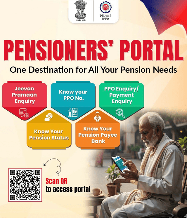 Explore seemless services on the EPFO PENSIONER’S PORTAL. 

<nis:link nis:type=tag nis:id=EPFOwithyou nis:value=EPFOwithyou nis:enabled=true nis:link/>
 <nis:link nis:type=tag nis:id=EPFO nis:value=EPFO nis:enabled=true nis:link/>