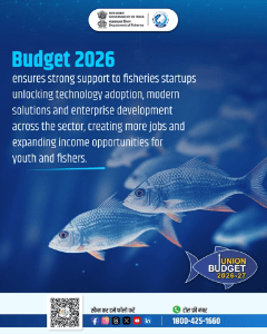 A new wave of innovation for the Fisheries sector!

Support to startups in Budget 2026 will fuel technology-led efficiency and better livelihood prospects. 

<nis:link nis:type=tag nis:id=Budget2026 nis:value=Budget2026 nis:enabled=true nis:link/> <nis:link nis:type=tag nis:id=FisheriesStartups nis:value=FisheriesStartups nis:enabled=true nis:link/> <nis:link nis:type=tag nis:id=FishTech nis:value=FishTech nis:enabled=true nis:link/> <nis:link nis:type=tag nis:id=StartupEcosyst nis:value=StartupEcosyst nis:enabled=true nis:link/>