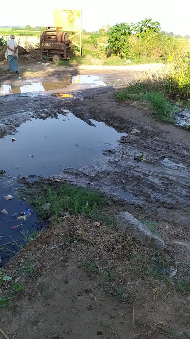 जिला : कन्नौज के ग्राम पंचायत चिथासर के गांव मधवापुर संयुक्ता मार्ग रोड का बुरा हाल है# स्वच्छ भारत मिशन#