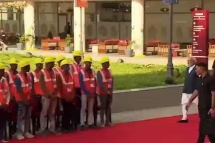 Watch l PM Narendra Modi interacts with construction workers of NAMO Medical College in Silvassa...