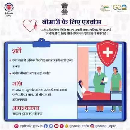 EPF members can avail Non-refundable advance for illness of self or Family members. 

<nis:link nis:type=tag nis:id=AmritMahotsav nis:value=AmritMahotsav nis:enabled=true nis:link/> <nis:link nis:type=tag nis:id=epfowithyou nis:value=epfowithyou nis:enabled=true nis:link/>