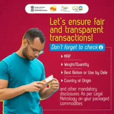 "Let's ensure a fair and transparent transaction."

It's important to check mandatory disclosures like MRP, net weight, best before date, and use by date while buying pre-packaged goods.
#prepackagedfood