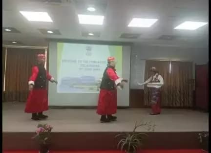 Cultural dances of Sikkim & Telangana presented by local artists during celebration of   Telangana Statehood Day Gangtok