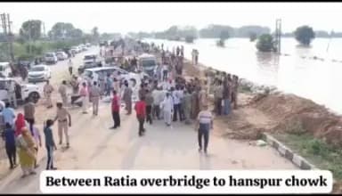 Between Ratia overbridge to Hanspur chowk 
#DistrictAdministrationFatehabad #DCFatehabad #MandeepKaur #Fatehabad