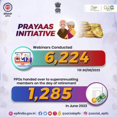 PPOs to EPS’95 members on the date of retirement under #Prayaas initiative

#EPFO #SocialSecurity #AmritMahotsav #epf
