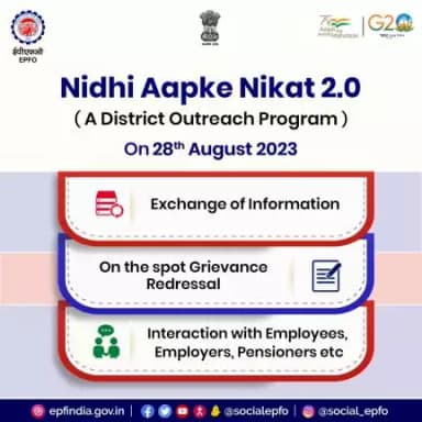 EPFO conducting outreach program in districts under #nidhiaapkenikat 2.0 on 28th August 2023.

#epf #pf #ईपीएफ #पीएफ #ep