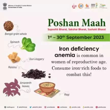 আইরন ৱাৎপা এনেমিয়াদগী ঙাকথোক্নবা, নুপীশিংনা অশঙবা মনা-মশিং অমসুং আইরন য়াম্না য়াওবা চীঞ্জাকশিং চাগদবনি।

#SahiPoshanDeshRoshan
#RashtriyaPoshanMaah2023