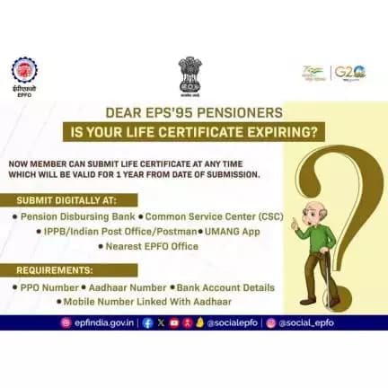 EPS’95 Pensioners can now submit a Life Certificate at any time which will be valid for 1 year from the date of submissi