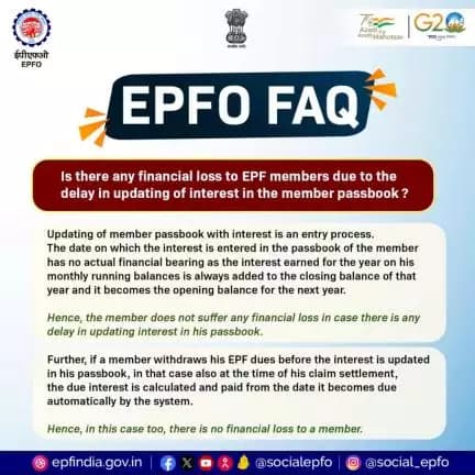 Frequently asked question and it’s answer related to the updation of member passbooks with interest.

<nis:link nis:type=tag nis:id=AmritMahotsav nis:value=AmritMahotsav nis:enabled=true nis:link/> <nis:link nis:type=tag nis:id=ep nis:value=ep nis:enabled=true nis:link/>