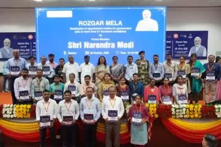 Rozgar Mela 2023: A Day of Dreams Fulfilled!  
Employees receive their appointment orders from Honorable Minister Shri A Narayanswamy and Smt Shilpi Agarwal DRM/MYS.