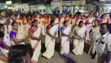 SVEEP AWARENESS With Candles at Godavarikhani, Gandhi chowk, Peddapally Dt