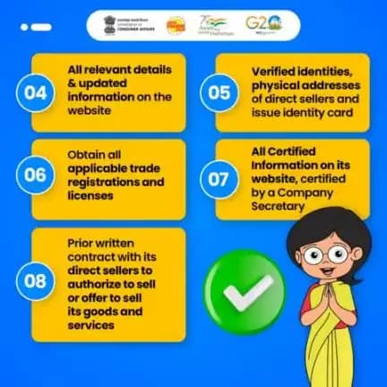All direct selling entities must comply with The Consumer Protection Direct Selling Rules 2021 to safeguard consumers from mis-selling of products and services.

<nis:link nis:type=tag nis:id=directselling nis:value=directselling nis:enabled=true nis:link/> <nis:link nis:type=tag nis:id=consumerprotection nis:value=consumerprotection nis:enabled=true nis:link/>