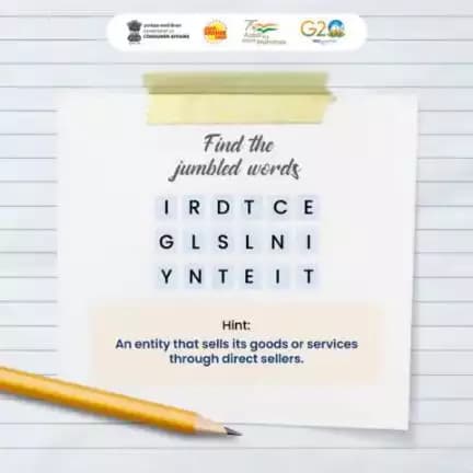 Unjumble the jumbled words and become a well-informed Consumer. 

Share your answer in the comments.

<nis:link nis:type=tag nis:id=JagoGrahakJago nis:value=JagoGrahakJago nis:enabled=true nis:link/> <nis:link nis:type=tag nis:id=ConsumerAwareness nis:value=ConsumerAwareness nis:enabled=true nis:link/>