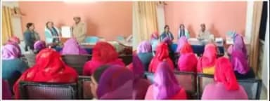 थानाधिकारी रायसर ने महिला सुरक्षा सखियों की ली मीटिंग।