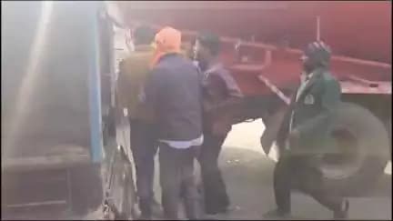 हिट एंड रन कानून के विरोध में प्रदर्शन कर रहे चालकों की गुंडागर्दी आई सामने