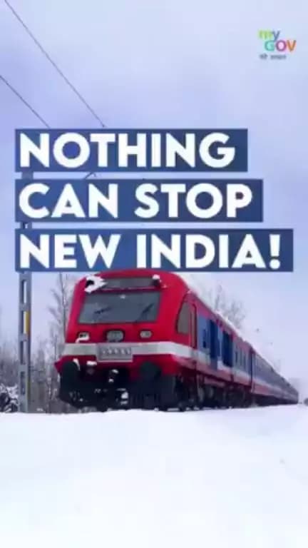 New India's unstoppable spirit shines through! 

Despite heavy snowfall, dedicated train service persists on the Baramulla-Banihal section. A testament to the resilience and progress of #NayaBharat.