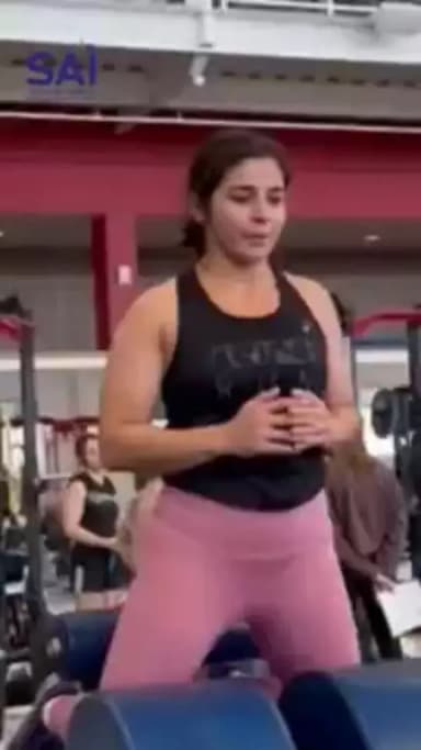 Wrestler Sarita Mor embodies the unstoppable spirit of determination and excellence! Training hard at the prestigious US Olympic/Paralympic Training Center in Colorado Springs! 🏋️‍♀️ #Inspiration #RoadToGold @pibindia