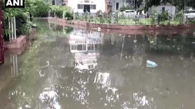 बारिश के बाद पटना में सड़क निर्माण मंत्री नंदकिशोर के आवास में घुसा पानी #जल_जमाव