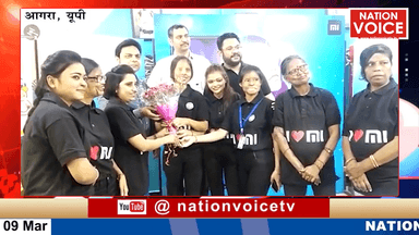 आगरा: शीरॉज कैफे में एसिड अटैक महिलाओं का एमआई कंपनी ने किया सम्मान, बढ़ाया हौंसला