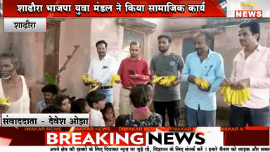 शाढ़ौरा - भाजपा युवा मंडल ने किया सामाजिक कार्य