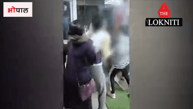 Gym में घुसकर पत्नी ने पति और Girlfriend को जूतियों से जमकर पीटा || Video Viral