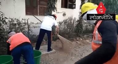 ग्वालियर:ज्योतिरादित्य सिंन्धिया ने महाराज बाड़े पर झाड़ू लगाकर दिया स्वच्छता का संदेश !