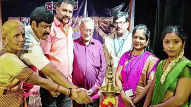 ಬೆಂಗಳೂರು ಉತ್ತರ: ಮತ್ತಿಕೆರೆ ಜನಾದ್ರಿ ಸಭಾಂಗಣದಲ್ಲಿ ಪ್ರೇಕ್ಷಕರ ಗಮನ ಸೆಳೆದ ನಾಟಕ, ರಂಗಗೀತೆ ಪ್ರದರ್ಶನ