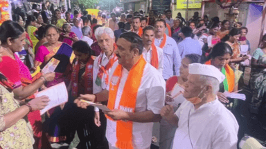 ಬೆಂಗಳೂರು ಉತ್ತರ: ರಾಜ್ಯ ಸಮಗ್ರವಾಗಿ ಅಭಿವೃದ್ಧಿ ಆಗಲು ಬಿಜೆಪಿಯಿಂದ ಸಾಧ್ಯ - ಶ್ರೀನಿವಾಸನಗರದಲ್ಲಿ ಎಲ್.ಎ ರವಿ ಸುಬ್ರಹ್ಮಣ್ಯ