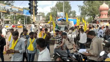 गुना नगर: पंचमुखी हनुमान मंदिर से उज्जैन के लिए निकली बाबा महाकाल की ऐतिहासिक पद यात्रा