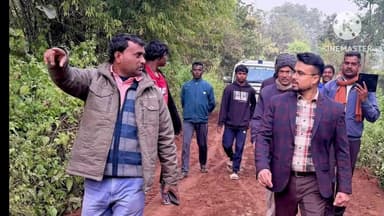 আড়শা: তাড়ি কেন্দ্রা ও বনডি রামুডির গ্রামের রাস্তার কাজের পরিদর্শনে বিডিও