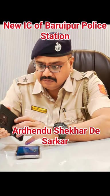New IC of Baruipur Police Station Ardhendu Shekhar De Sarkar
#BaruipurNews #বারুইপুর #Baruipur ###sonarpurnews #সোনারপু...