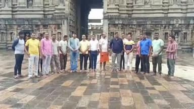 சிதம்பரம்: சிதம்பரம் நடராஜர் கோவிலில் சாமி தரிசனம் செய்த தேசிய பேரிடர் மீட்பு படையினர்