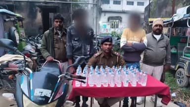 सुप्पी: चोरी की बाइक और 50 बोतल नेपाली सौंफी शराब के साथ दो गिरफ्तार