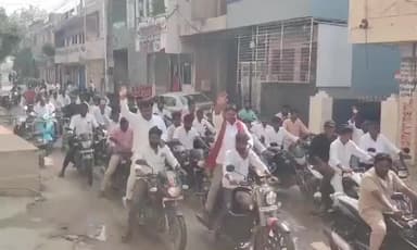 రేగోడు: రేగోడ్ నామినేషన్ వేసేందుకు బైక్ ర్యాలీ