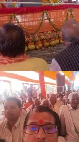 जिला आगरा बा तहसील गांव ओरी मैं भागवत कथा का आयोजन रामनिवास गुप्ता जी के यहां भारतीय लोक कल्याण समिति के संस्थापकप्रबंधक