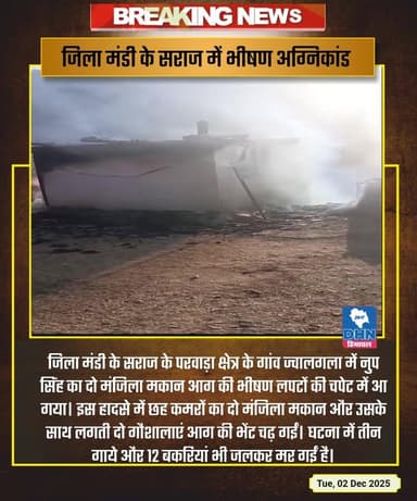 जिला मंडी के सराज में भीषण अग्निकांड... 👇🏻
Dhn24×7 Daily Himachal News Mandi Today MANDI VASSI Mandi LIVE Mandi Live Man...