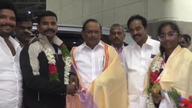 திருச்சி கிழக்கு: தேசிய கராத்தே போட்டியில் தங்கம் என்ற மாணவிக்கு விமான நிலையத்தில் சிறப்பான வரவேற்பு வழங்கிய அமைச்சர் ரகுபதி