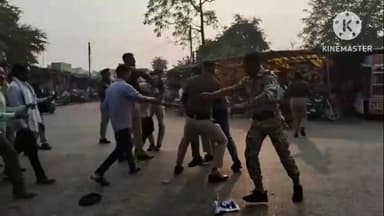 कांग्रेस नेताओं पर केंद्रीय एजेंसियों की कार्रवाई के विरोध में खैरागढ़ में उग्र प्रदर्शन, टैंपो चौक में तनाव