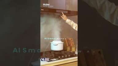 Upgrade your kitchen with the Haier AI T-Shaped Hood! #Haier #HaierKitchen #SmartHood #AISmartHood